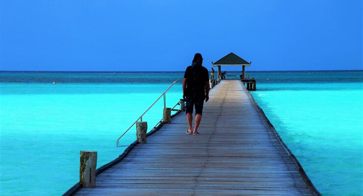 maldives, the pier, bridge, maledivy, moře, exotika