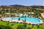 Panoramatický pohled na bazén, Arbatax, Sardinie