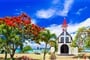 červený kostel na ostrově Mauricius