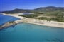 Pláž - letecký pohled, Chia, Sardinie