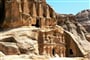 Jordánsko - kamenná Petra - hrobky