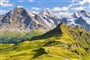 Švýcarsko - krásné panorama Jungfrau, Monch, Eiger