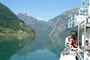 Geirangerfjord, ohro�ovan� eroduj�c� horou Åkerneset; d�dictv� UNESCO