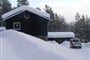 Chata Murudalen se v zim� top� v z�plav� sn�hu,zimn� poh�dka