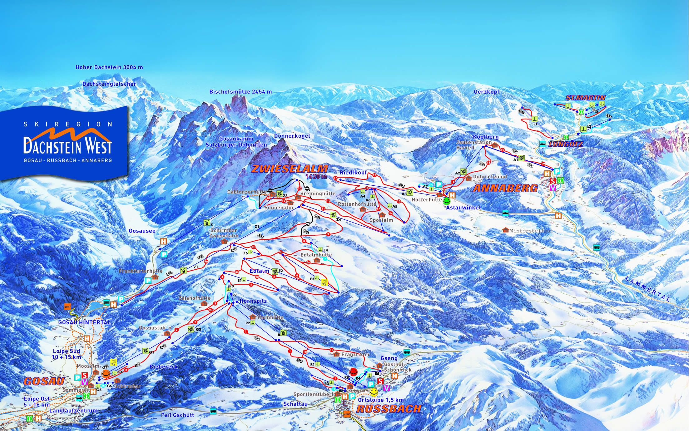 skimapa Dachstein West 2011