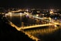 Maďarsko - Budapešt - noční pohled na město z vrchu Gellert