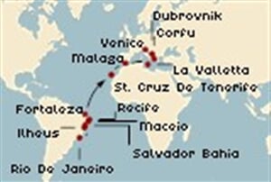 Costa Fortuna - Brazílie, Španělsko, Malta, Řecko, Chorvatsko