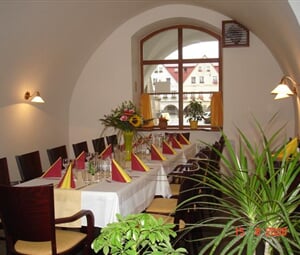 Salonek propojený s restaurací - možnost pořádání různých společenských akcí