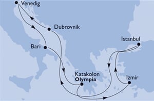 MSC Magnifica - Itálie, Řecko, Turecko, Chorvatsko, Itálie