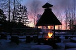 Vaattunki lodge - posezení venku