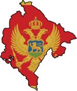 Montenegro flag map