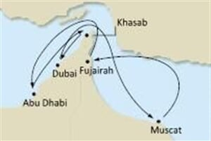 Costa Favolosa - Dubaj, Omán, Arabské emiráty