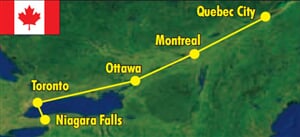 Niagara a metropole východní Kanady