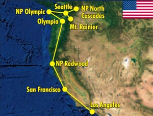 Pacifickým pobřežím z Los Angeles do Seattle