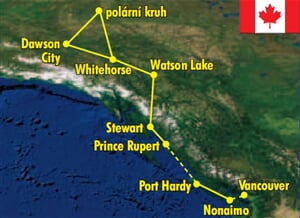 Divočinou Britské Kolumbie a Yukonu k polárnímu kruhu