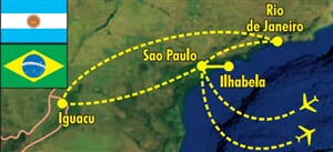 Rio de Janeiro, vodopády Iguacu a tropický ostrov Ilha Bela