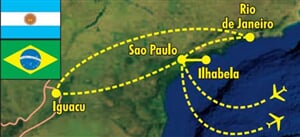Rio de Janeiro, vodopády Iguacu a tropický ostrov Ilha Bela