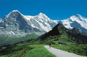 Ledovce a jezera Bernských Alp