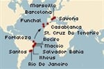 Costa Favolosa - Brazílie, Kanárské ostrovy, Madeira, Maroko, Španělsko, Francie