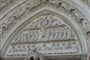 Francie - Bordeaux - kostel sv.Ondřeje  tympanon nad Královským portálem s výjevy z Poslední večeře, kolem 1250