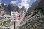 Lanovka k chatě Rif.Lorenzi pod MONTE CRISTALLO