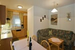 Obytná část apartmánu spojená s kuchyní