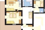 Půdorys apartmánu Elfer