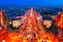 Adventní Paříž - pohled z Vítězného oblouku