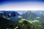 Blick auf Hallstättersee und Obertraun