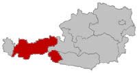 tyrolsko - mapa