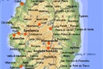 Korsika - Smaragdový ostrov. Mapka s vyznačenými nejdůležitějšími místy v zájezdu. 