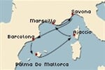 Costa Atlantica - Španělsko, Baleárské ostrovy, Korsika, Francie