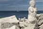 Slovinsko - Piran - mořská panna střeží pobřeží v Piranu