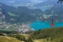 Rakousko - lanovka nad jezerem Wolfgangsee