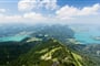 Rakousko - pohled na jezero Wolfgangsee a Mondsee