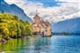 Švýcarsko - hrad Chillon Ženevské jezero