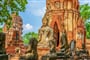 Thajsko - město Ayutthaya, chrám Wat Mahathat