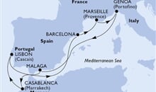 MSC Preziosa - Itálie, Španělsko, Maroko, Portugalsko, Francie
