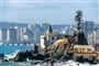 View of Wulff Castle with apartment buildings in the background in Vina del Mar, Chile_shutterstock_7088842571