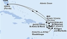 MSC Divina - USA, Antigua a Barbuda, Sv.Kryštof a Nevis, Guadeloupe, Panenské ostrovy (British), St. Maarten