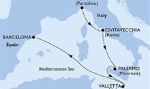 MSC Meraviglia - Itálie, Malta, Španělsko