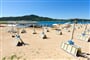 Písečná pláž a moře, Punta Marana, Sardinie
