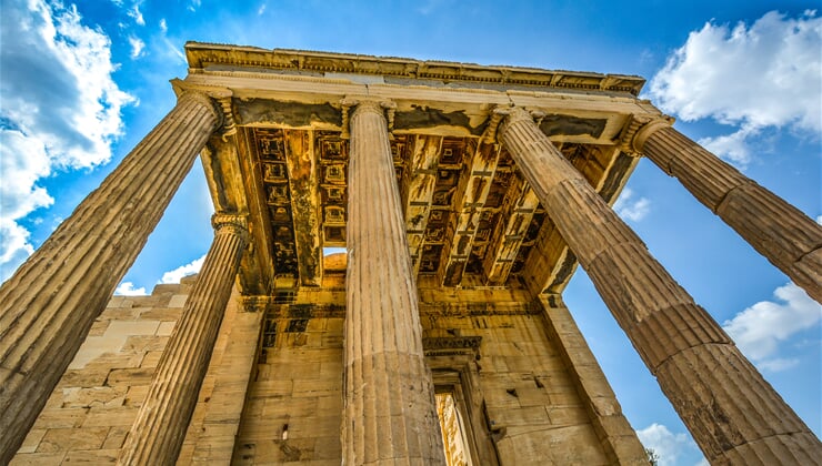 Chrám Parthenon na starověké Akropolis