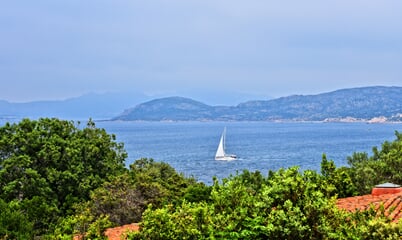 sea, sail boat, coast, sardinie