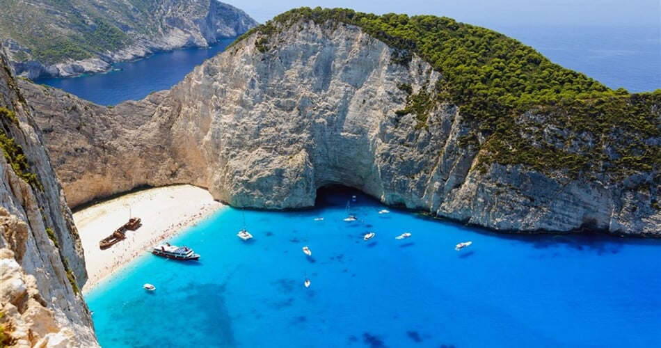 Poznávací zájezd Řecko - ostrov Zakynthos - pláž Navagio