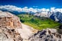 Itálie - Dolomity - výhledy na Marmoladu a ledovec Belvedere