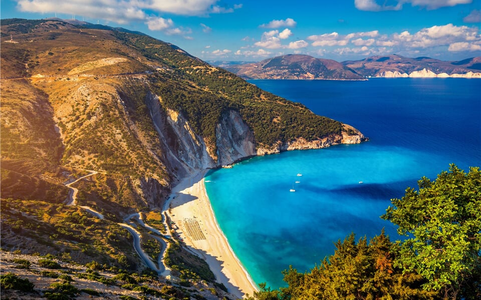 Řecko - ostrov Kefalonia - pláž Myrthos