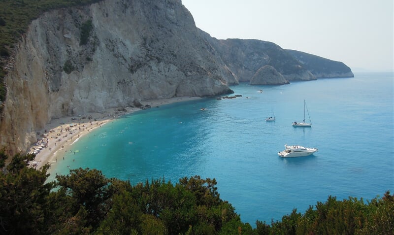 Pláž Porto Katsiki na Lefkadě