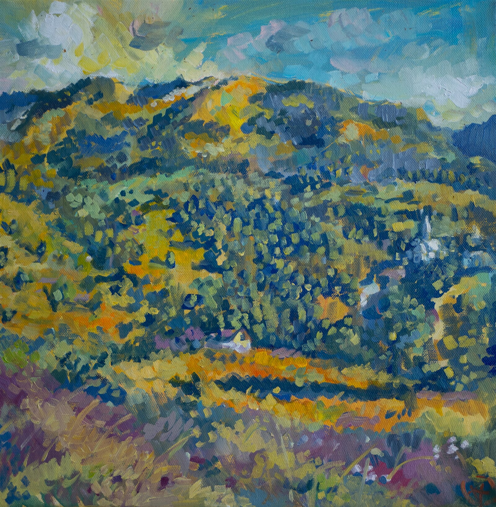 Adéla Topolová: Ve Vysokých Tatrách o zlaté hodince, 40 × 40 cm