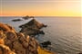 západ slunce . ILES SANGUINAIRES - Korsika